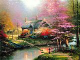 Thomas Kinkade Stepping Stone Cottage painting